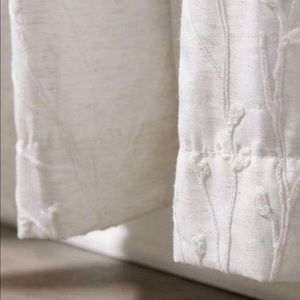 Floral Emb. Drapery Panel, Pair- 54 x 84